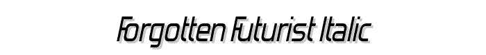 Forgotten Futurist Italic font
